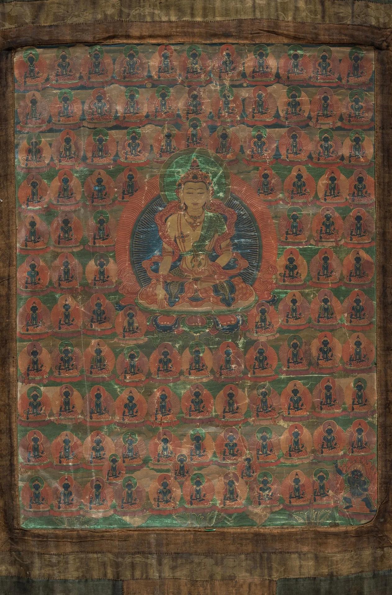 18th Century Tibetan Thangka Of Amitayus Buddha  For Sale 5