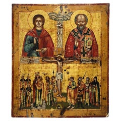 Icono tradicional ruso del siglo XVIII