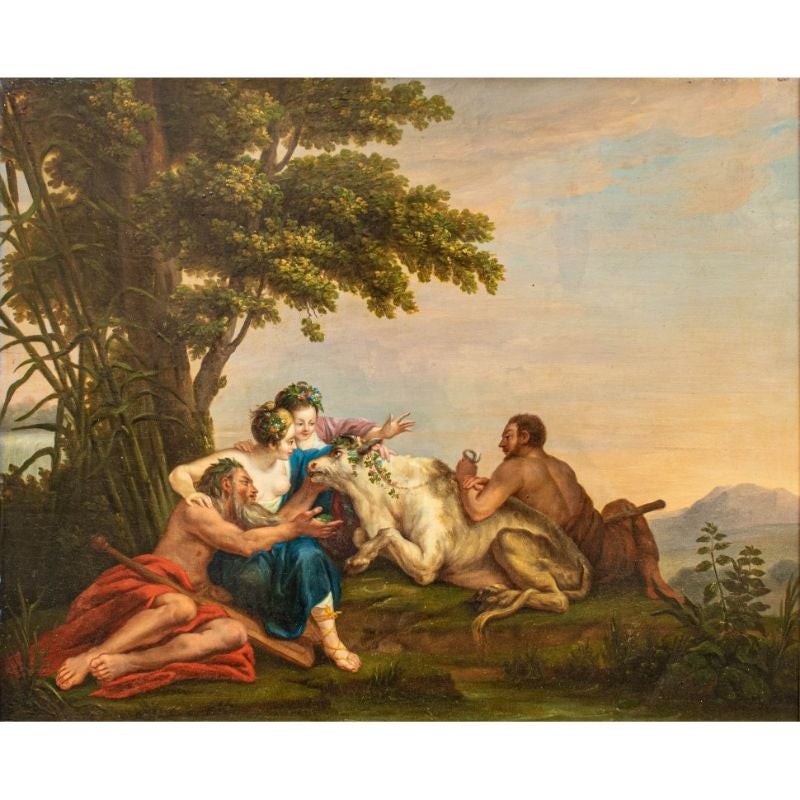 Scope of Noël Hallé (Paris, 2 September 1711 - 5 June 1781) Transformation of Io into a heifer

Oil on panel, 49 x 61 cm

Frame 67 x 78 cm

The refined table in question takes up one of the main scenes of the myth of Io and Jupiter, as it has