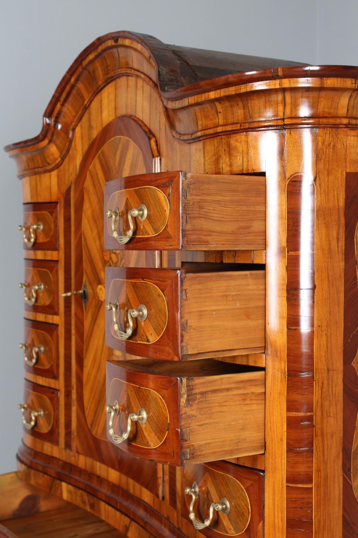 18th Century Transition Buffet, Chest, Walnut, Plumwood, Germany, circa 1770 For Sale 8
