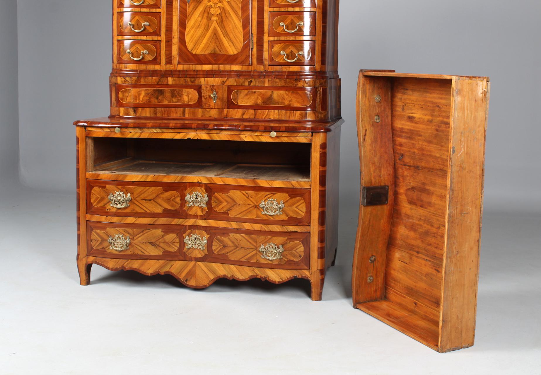 18th Century Transition Buffet, Chest, Walnut, Plumwood, Germany, circa 1770 For Sale 9