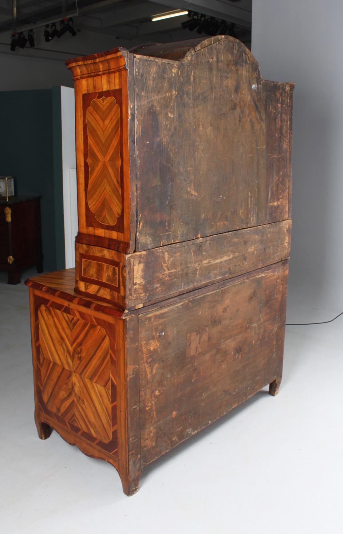 18th Century Transition Buffet, Chest, Walnut, Plumwood, Germany, circa 1770 For Sale 11