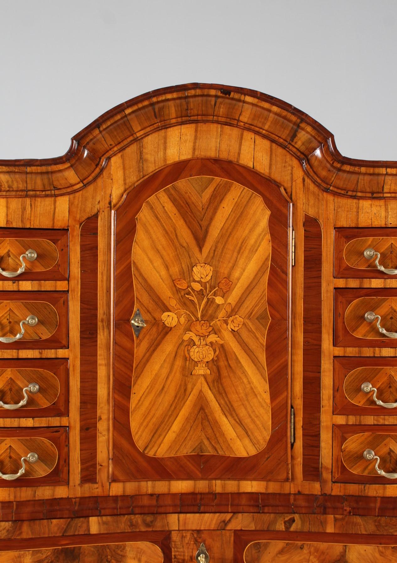 18th Century Transition Buffet, Chest, Walnut, Plumwood, Germany, circa 1770 For Sale 4