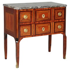 18th Century Transition Chest of Drawers with Marble Top, France, circa 1780
