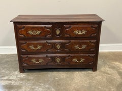 18th Century Transitional Louis XV to Louis XVI French Commode In Walnut