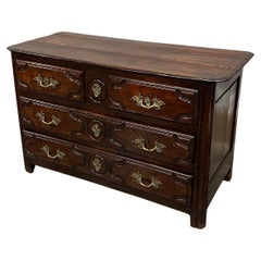 18th Century Transitional Louis XV to Louis XVI French Commode In Walnut