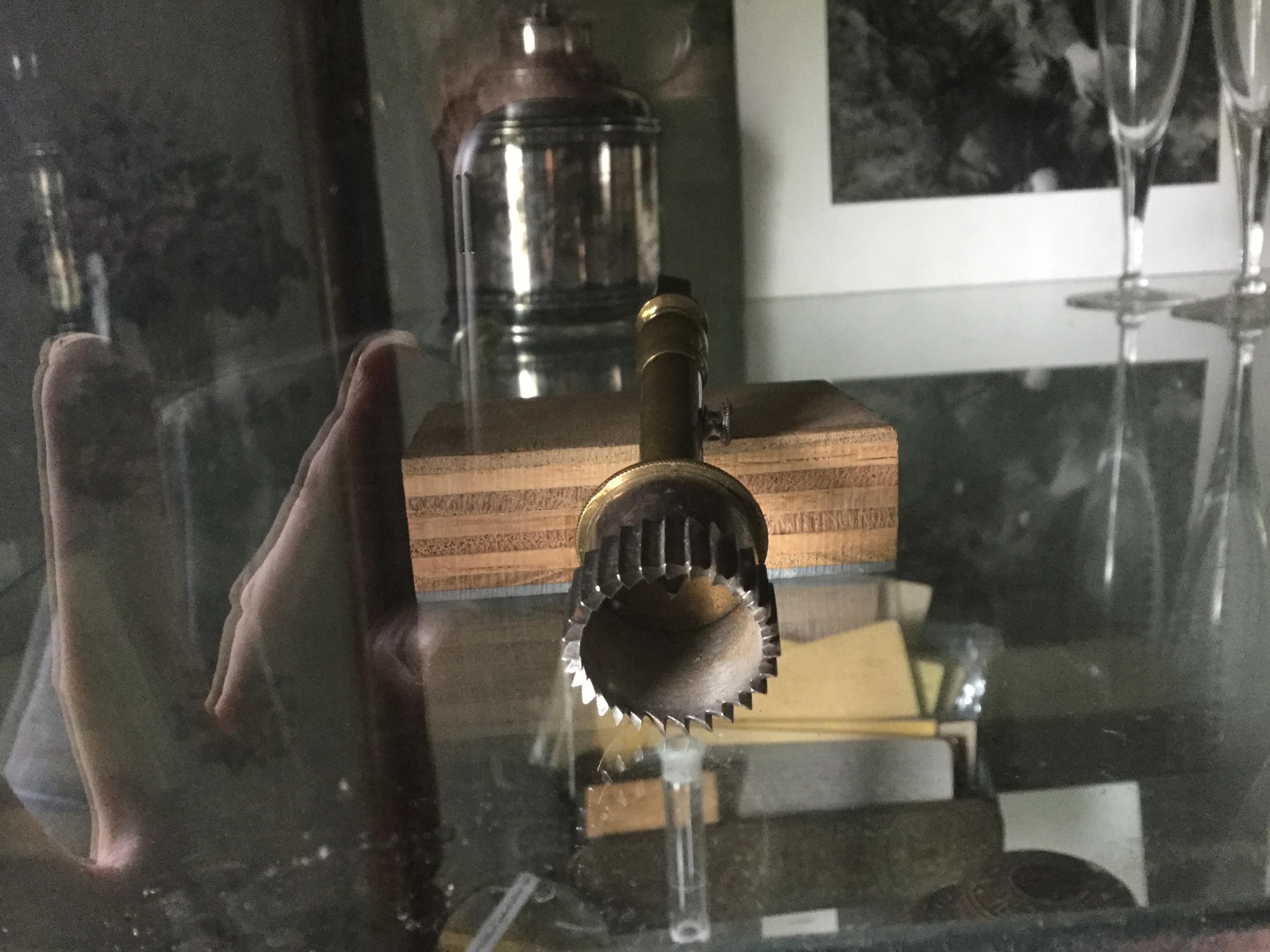 18th century trepanning tool. Great curiosity cabinet item. This tool was originally thought to cure the sick by letting out the demons inside the cranium. Works great!