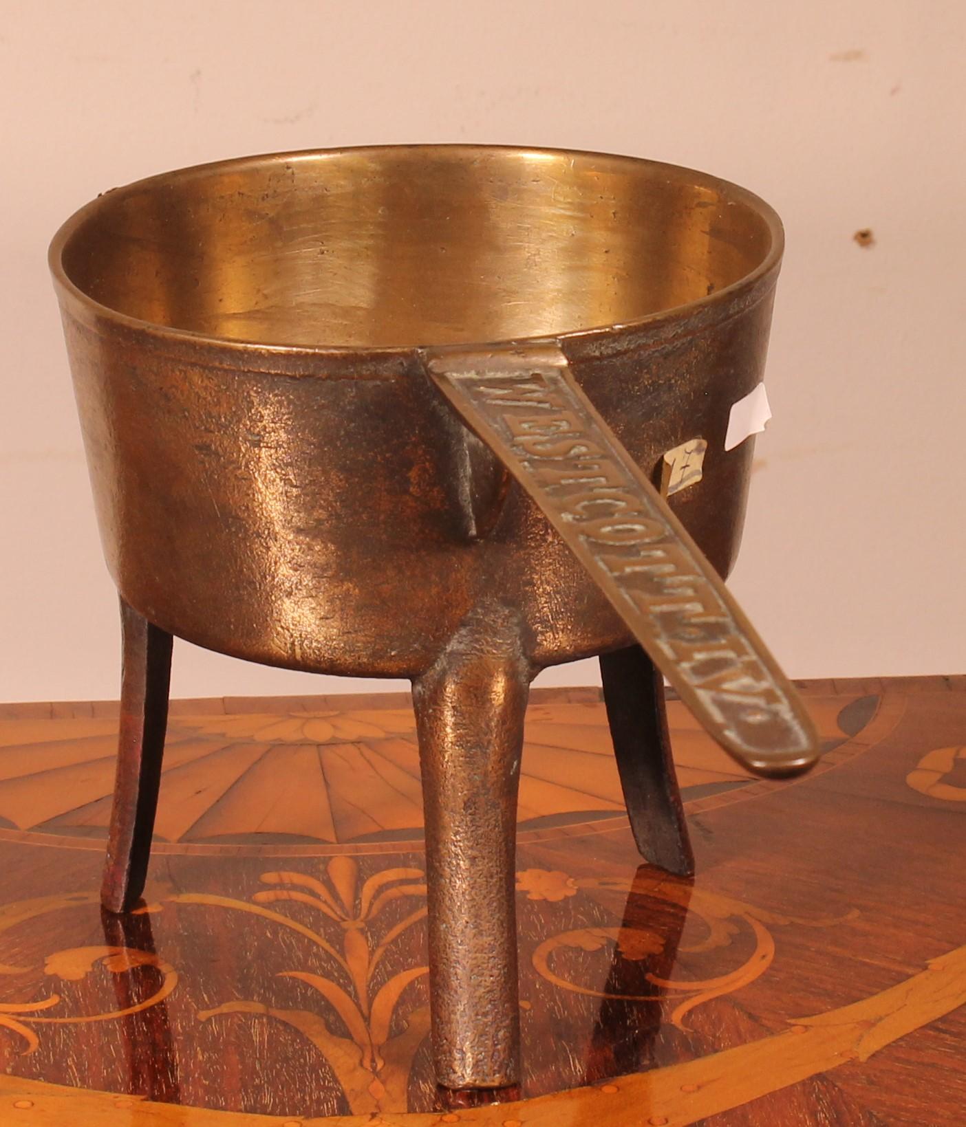 British 18th Century Tripod Apothecary Skillet from the Westcott Family