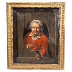 18. Jahrhundert Trompe L'Oeil Ölgemälde, "Le Prisuer"