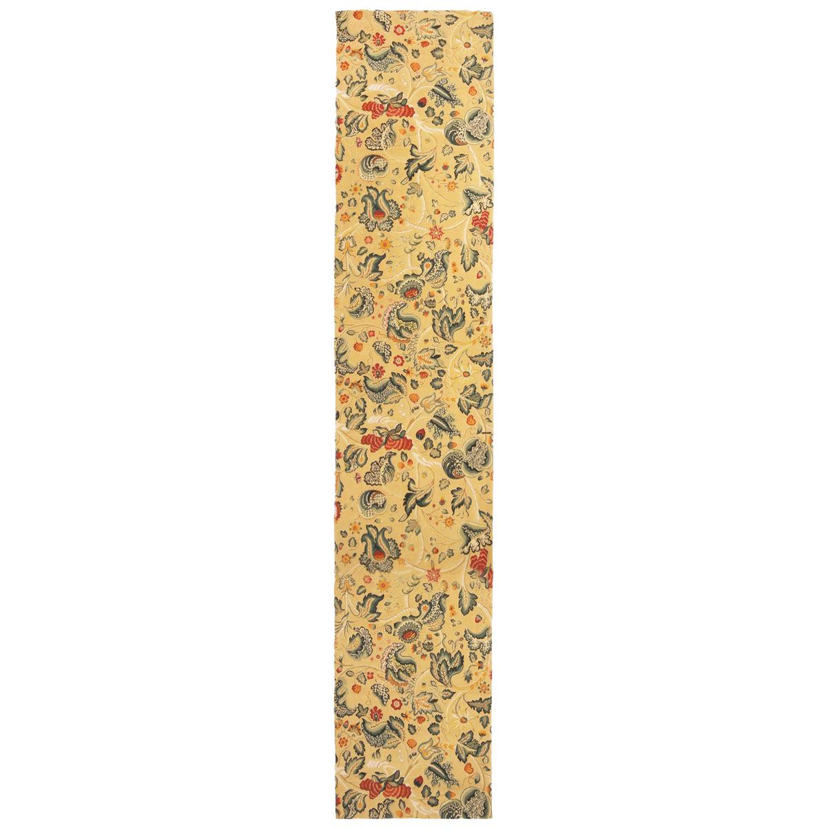 Teppich & Kelim, Tudor Design inspirierter cremefarbener, geblümter Läufer, 18. Jahrhundert