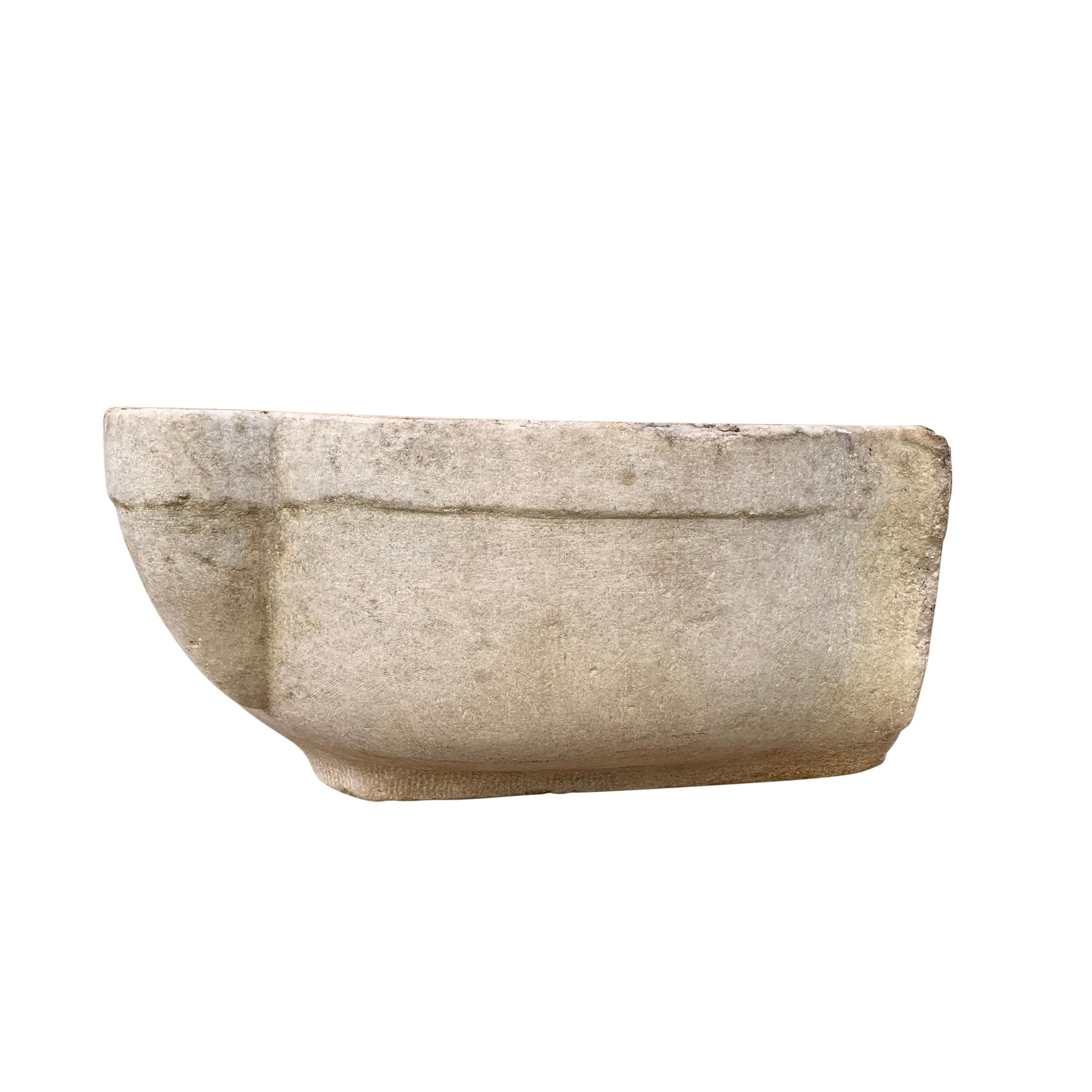 Rustic 18th Century Turkish Hammam Marble Sink