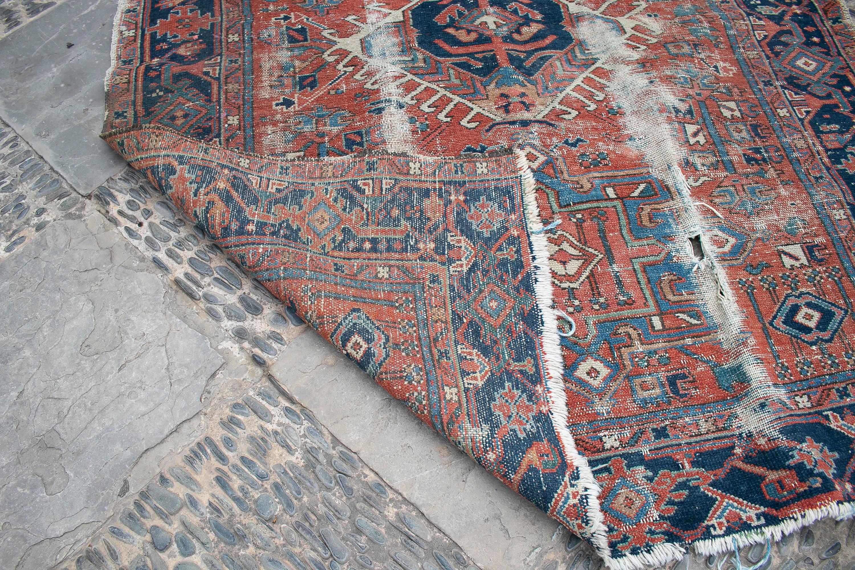 18th Century Turkish Kilim Wool Carpet Rug For Sale 10