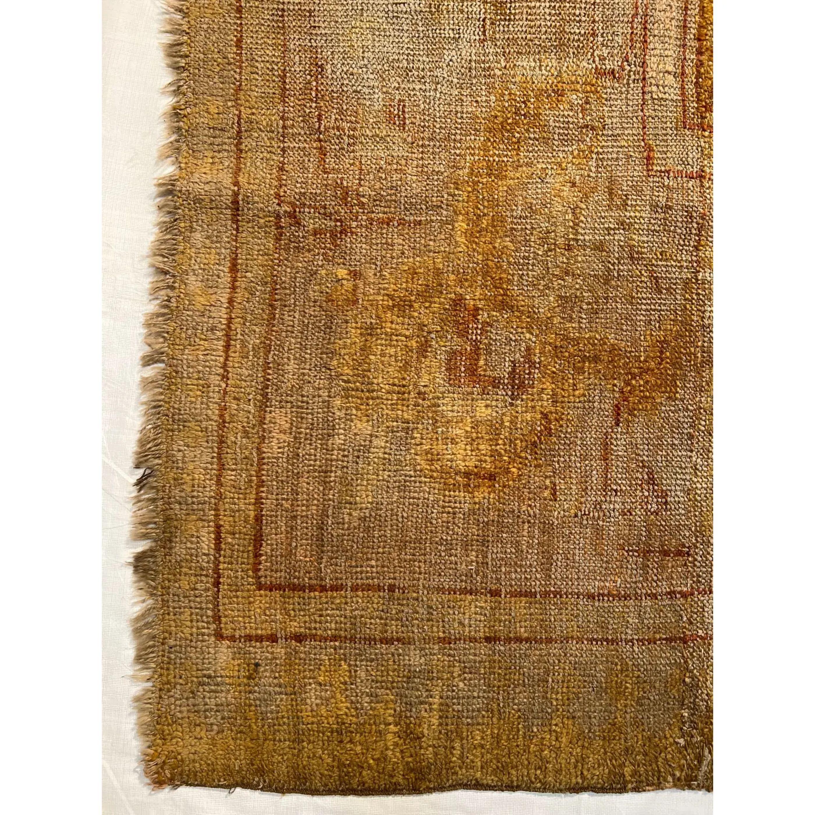 18th Century and Earlier 18th Century Turkish Tribal Oushak Rug For Sale