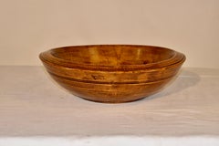 18th Century Turned Oak Bowl from France