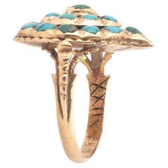 17th Century Turquoise Gold Witch’s Heart Ring