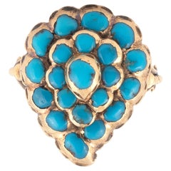 18th Century Turquoise Gold Witch’s Heart Ring
