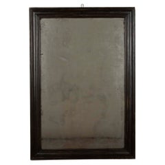 18th Century Tuscan Ebonised Mirror with Original Plate