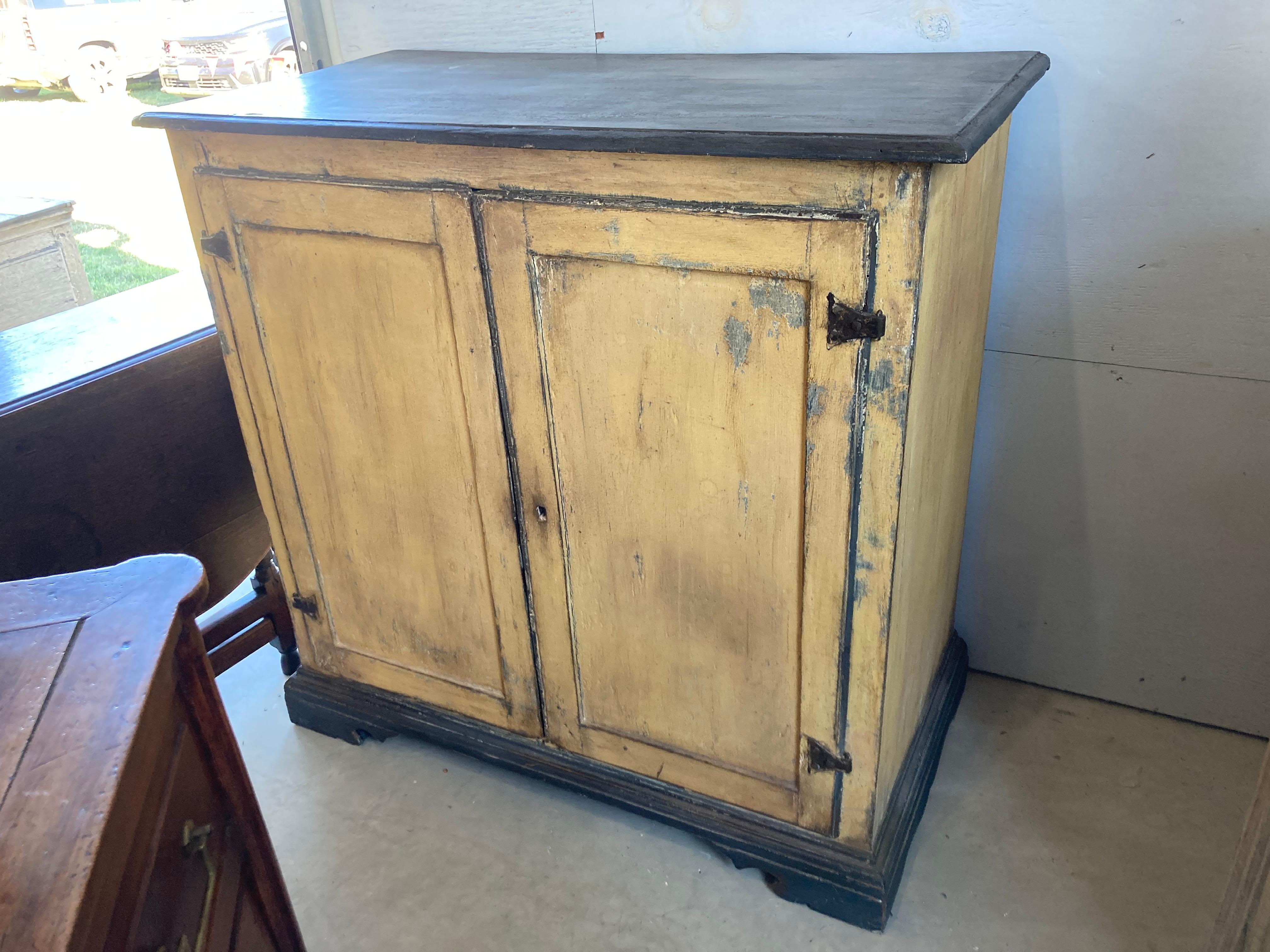 Walnut 18th Century Tuscan Painted Credenza For Sale