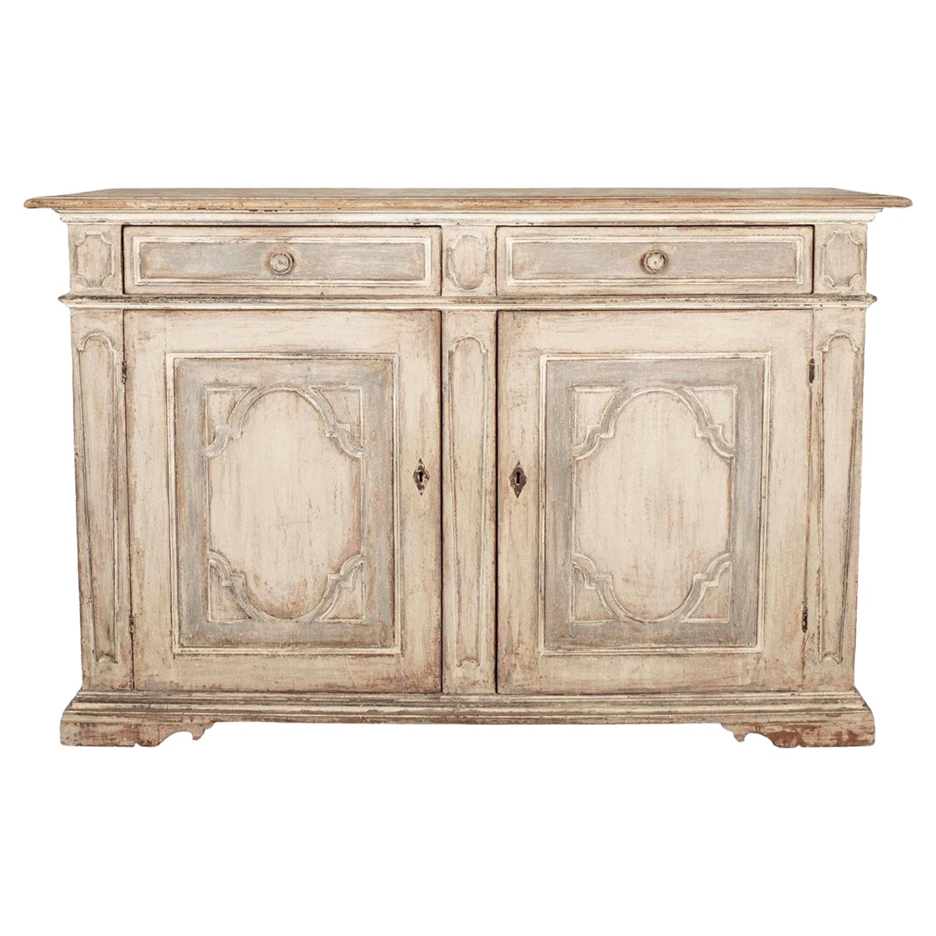 18th Century Tuscan Painted Credenza From Italy