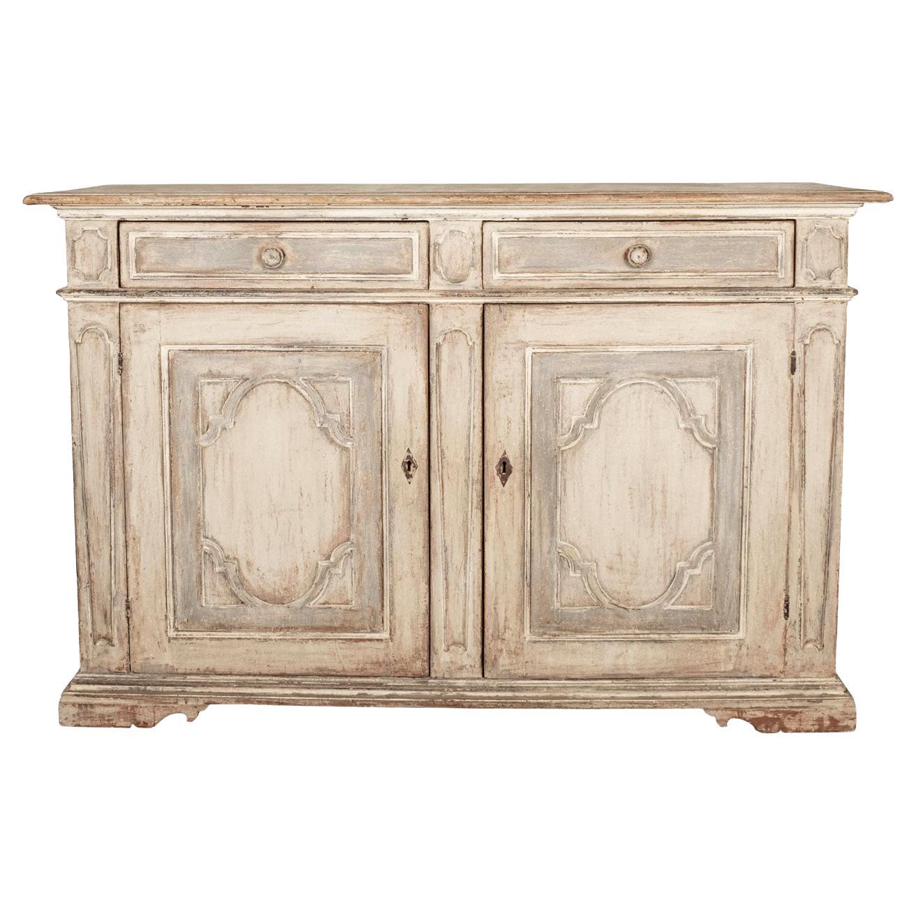18th Century Tuscan Painted Credenza From Italy For Sale