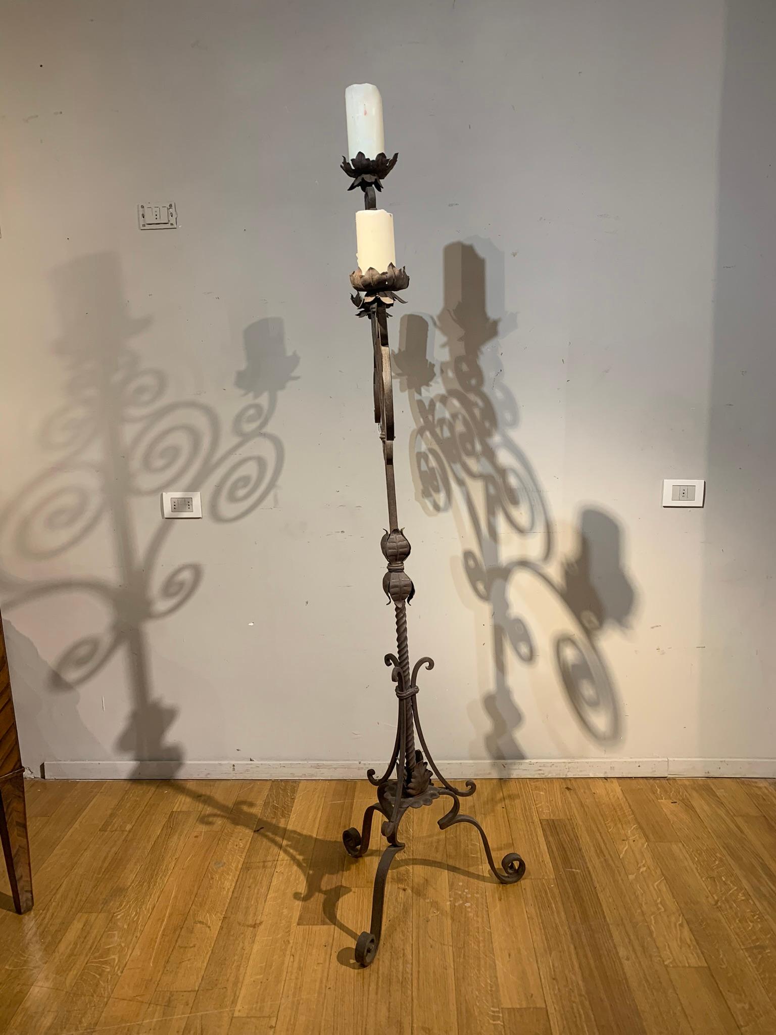 18th century  tuscany iron candelabras 4