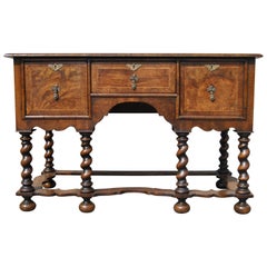 Antique 18th Century Twist Leg Walnut English Hall Table