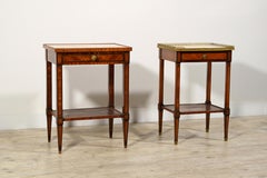 18th Century, Two French Louis XVI Veneered Wood Center Tables or Night Stands
