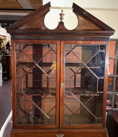 18th Century Two Part Georgian Secretary Bookcase Desk in Mahogany