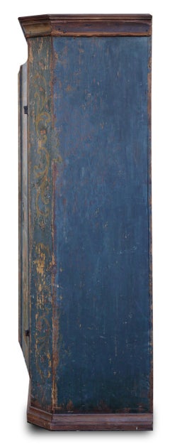 18th Century Tyrolean Blue Painted Wardrobe, 1793