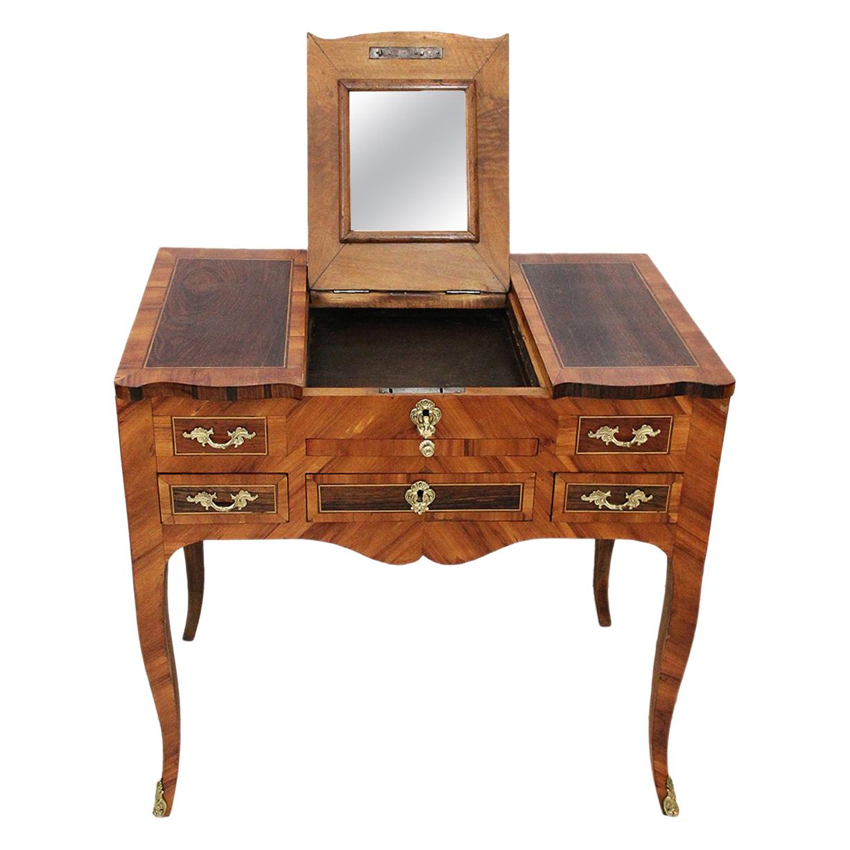 18th Century Vanity / Dressing Table Louis XV Period with Mirror
