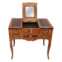 Antique 18th Century Vanity / Dressing Table Louis XV Period with Mirror