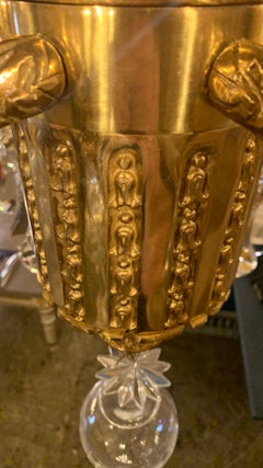 18th Century Style Varennes Chandelier with 6 Lights in Bronze and Crystal