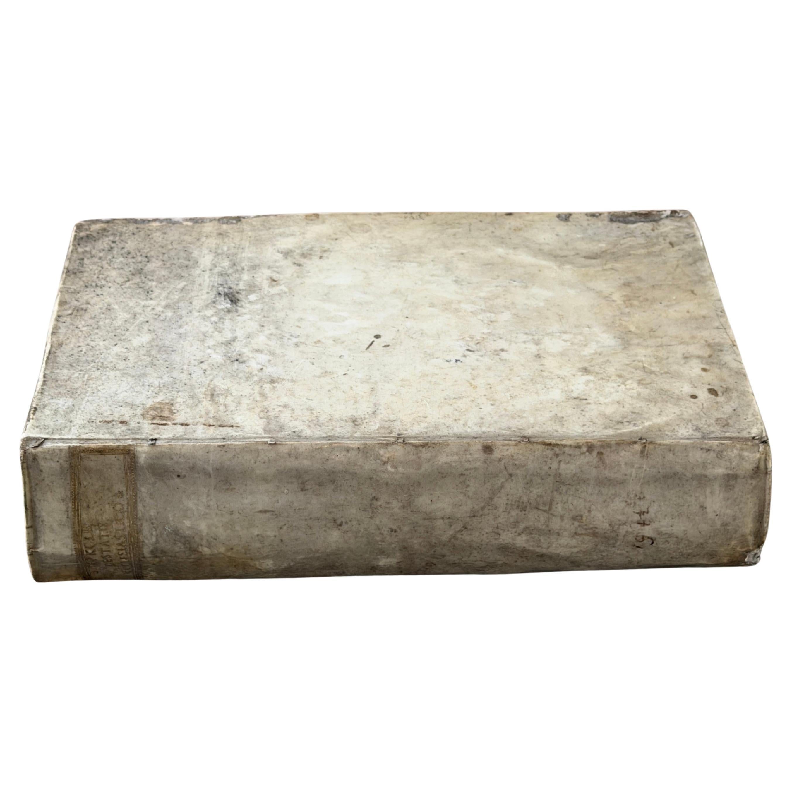 18th Century Hand - Crafted Vellum Book, Leather Binding, Germany