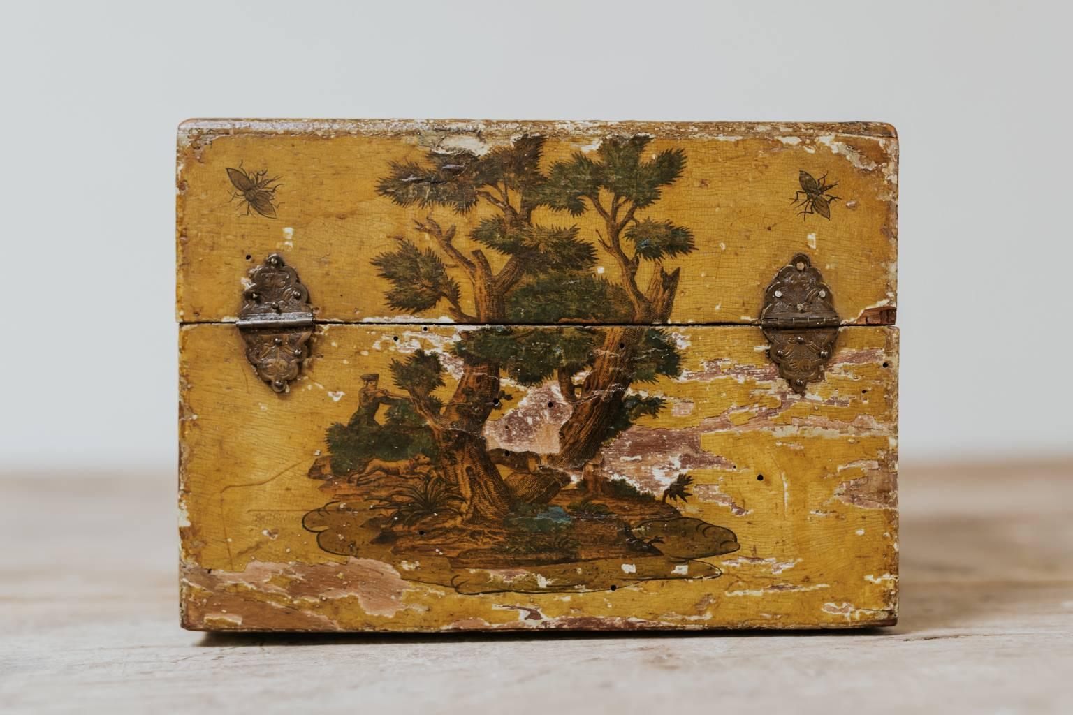 18th Century Venetian Arte Povera Jewelry Box For Sale 2