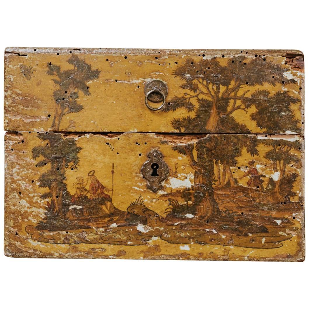 18th Century Venetian Arte Povera Jewelry Box