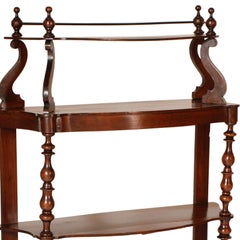 18th Century Venetian Baroque Étagère, Massive Walnut , Wax Polished