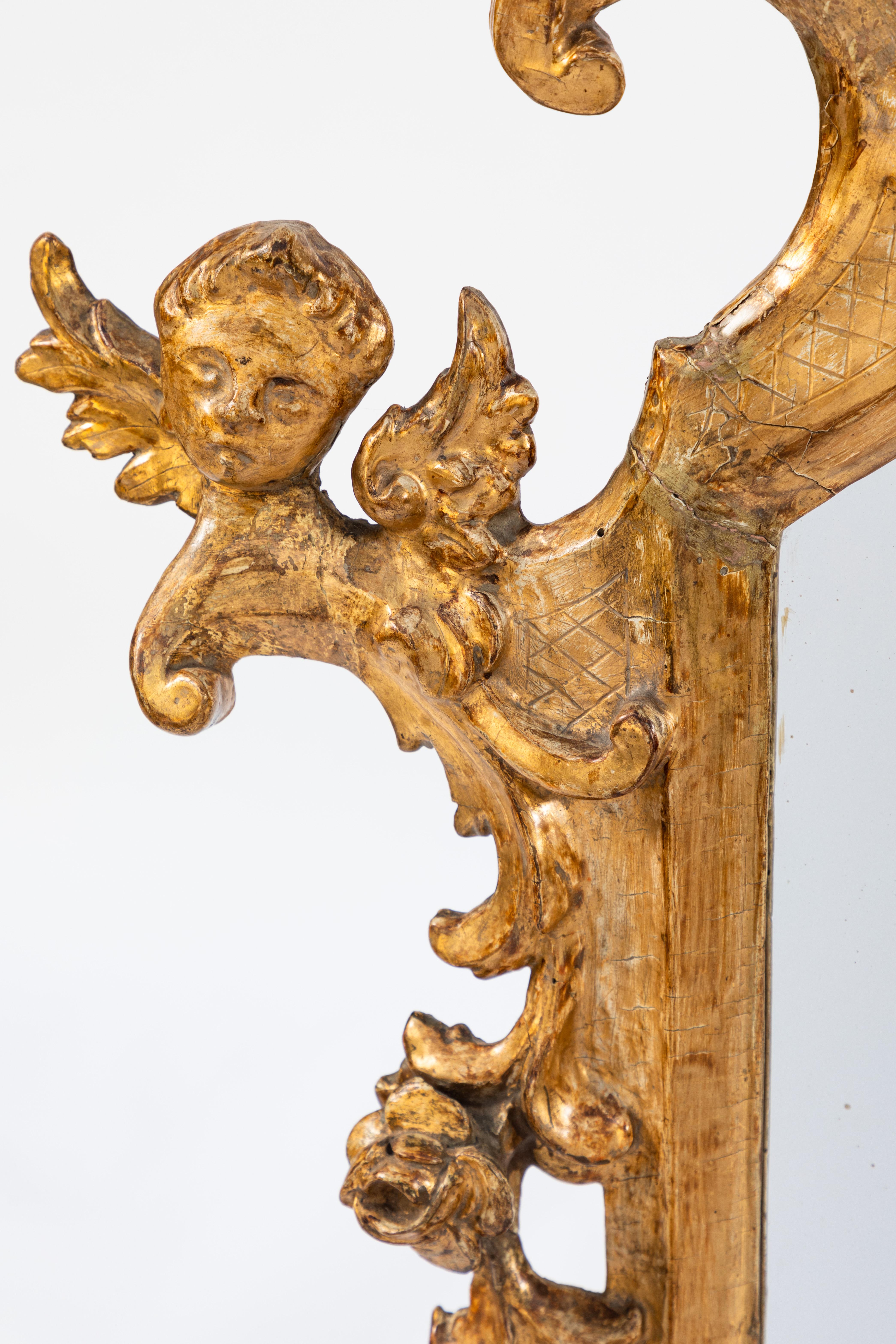 venezianischer geschnitzter Giltwood-Spiegel aus dem 18 (Geschnitzt) im Angebot