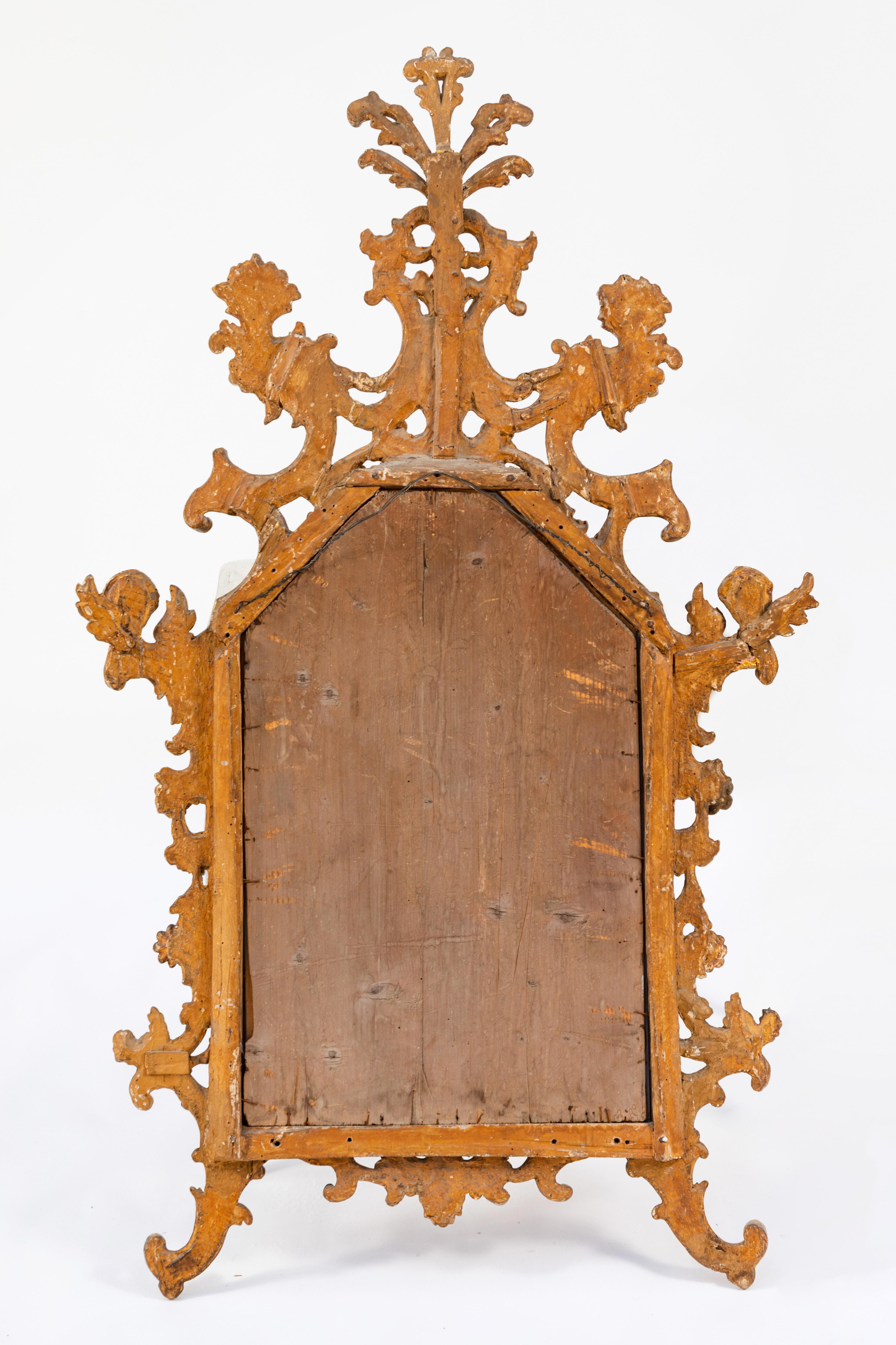 18th Century Venetian Carved Giltwood Mirror For Sale 3