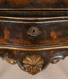 18th Century Venetian Chinoiserie Lacquered Bureau