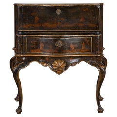 18th Century Venetian Chinoiserie Lacquered Bureau