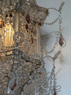 18th Century Venetian Crystal Lantern Pendant From Italy