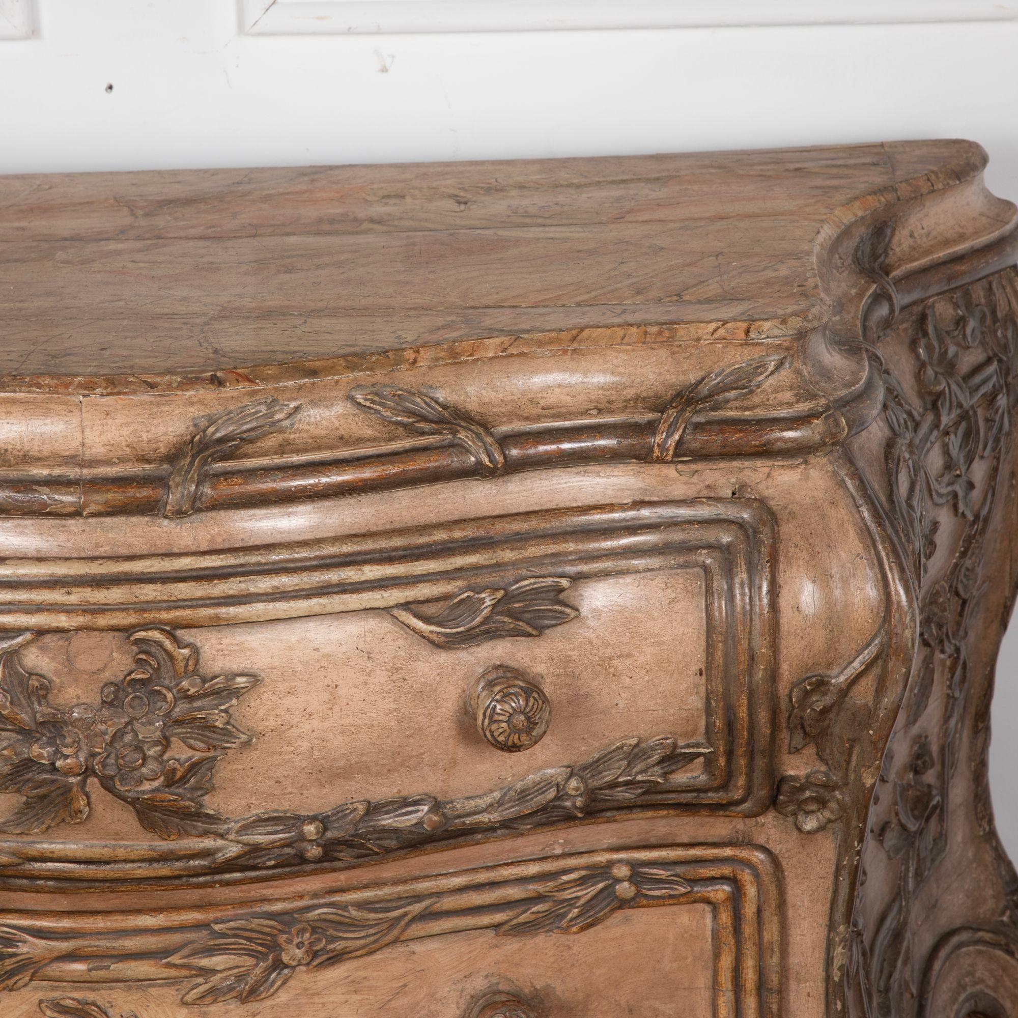 18th Century Venetian Louis XV Period Bombe Commode 5