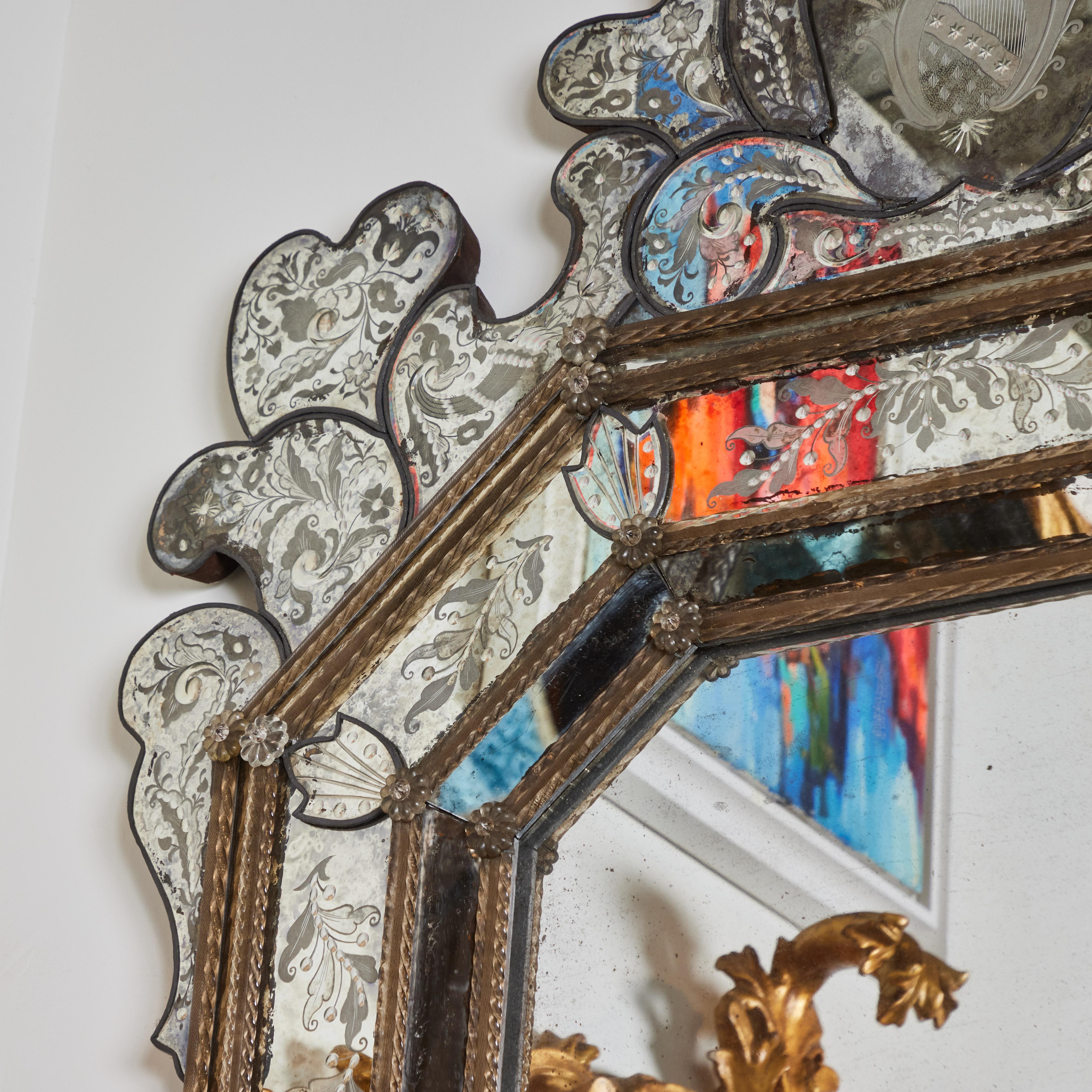 Italian 18th Century Venetian Mirror For Sale