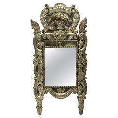 18th Century Venetian Mirror in Silver Leaf