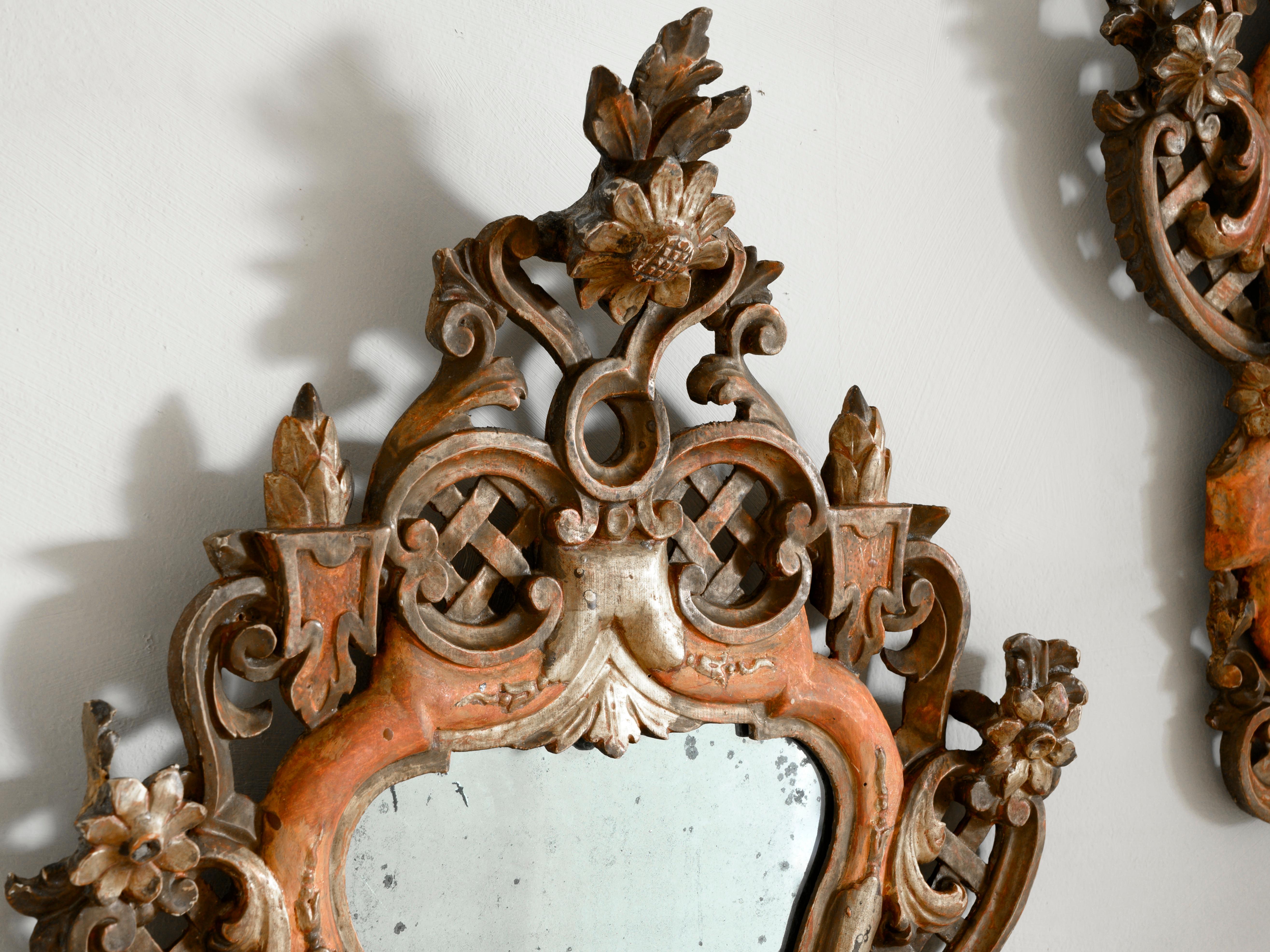 Rococo 18th Century Venetian Mirror Sconces