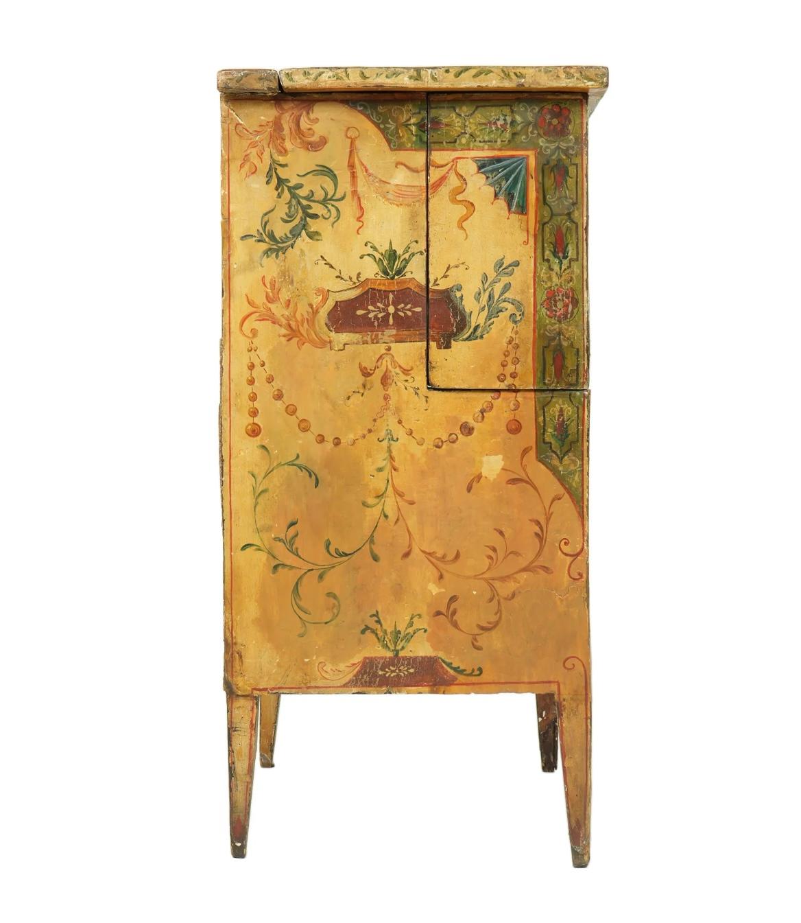 Italian 18th Century Venetian Paint Decorated Metamorphic Commode