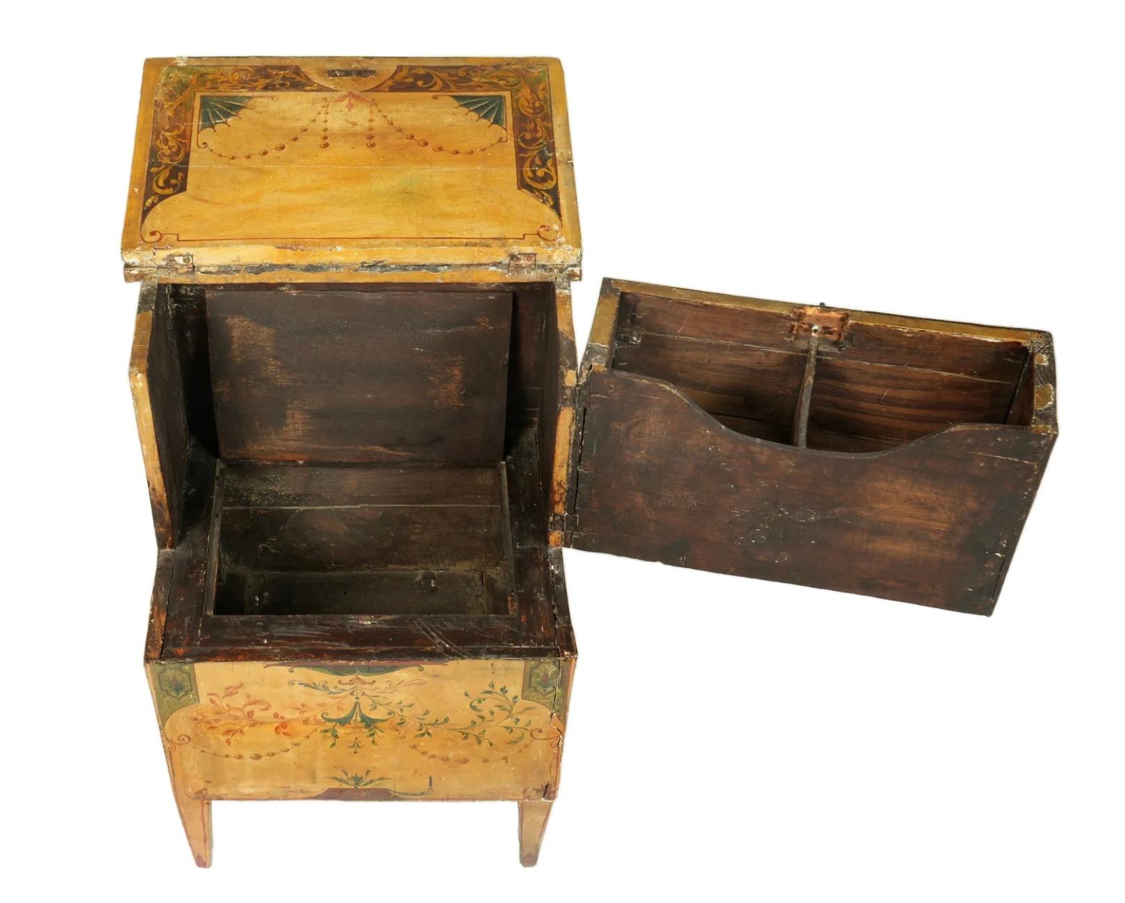 19th Century 18th Century Venetian Paint Decorated Metamorphic Commode