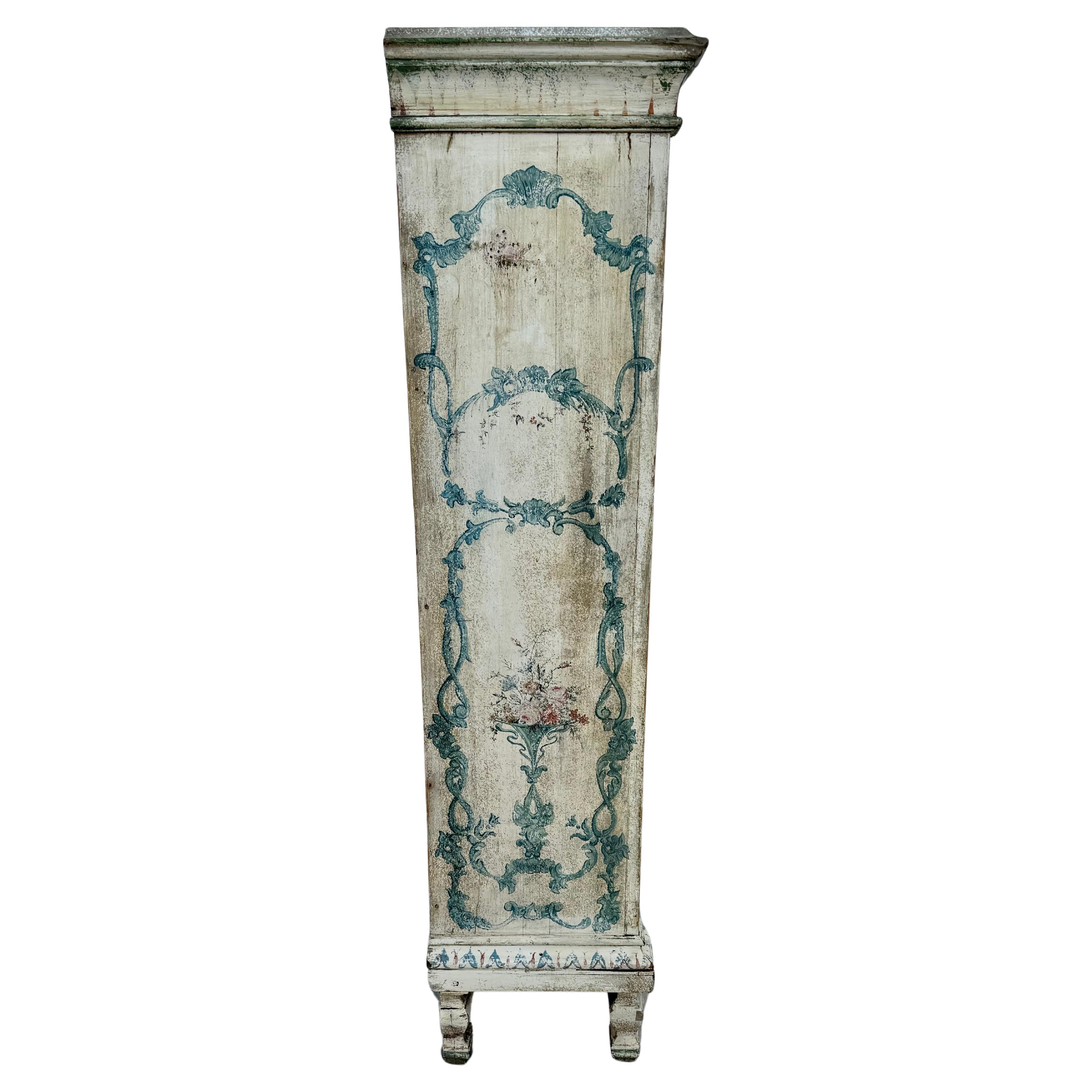 18th Century Venetian Painted Two Door Cabinet  In Good Condition For Sale In Bradenton, FL