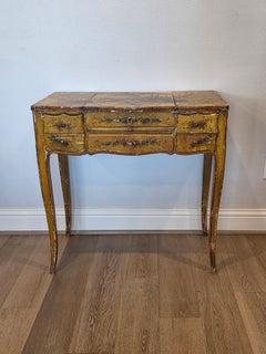 18. Jahrhundert venezianischen Rokoko Chinoiserie Gelb Polychromie Farbe Frisiertisch