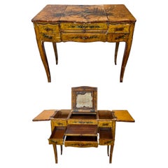 18. Jahrhundert venezianischen Rokoko Chinoiserie Gelb Polychromie Farbe Frisiertisch